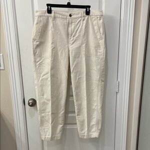 J. Crew Women's Off-White Straight Leg Pants